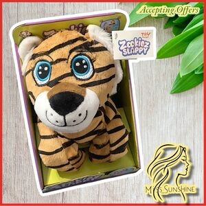 Zookiez Slappy NIB - Plush Tiger hangs on to you or your bag , shoulder , wrist